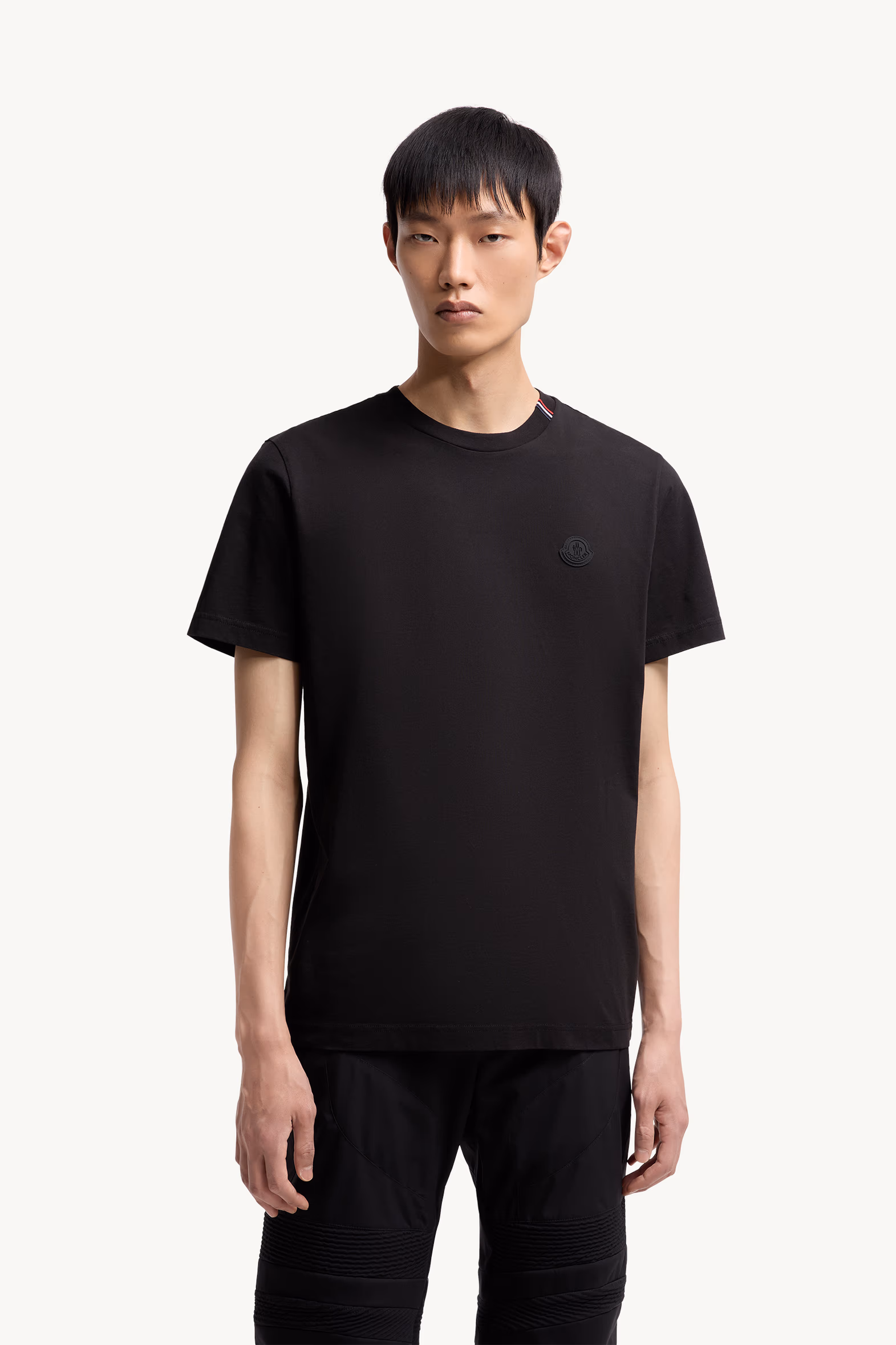 Cotton T-Shirt Men Black Moncler 3